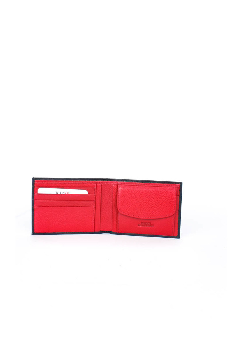 Гаманець Чоловічий Karya 0416-45 чорний з червоним