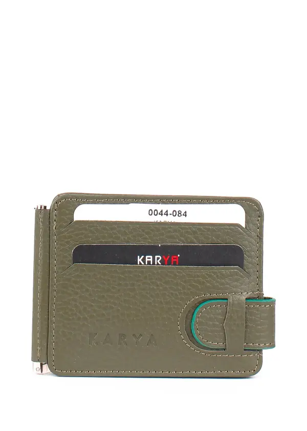 Зажим для купюр Чоловічий Karya 0044-084 оливковий