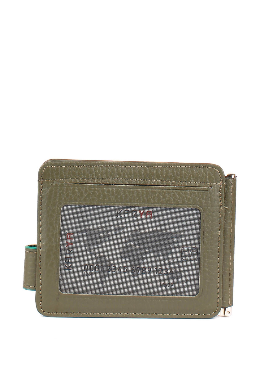 Зажим для купюр Чоловічий Karya 0044-084 оливковий