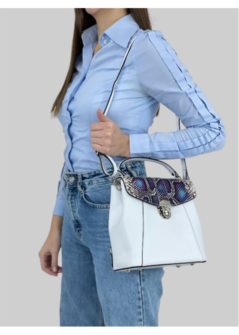 Сумка-Рюкзак Жіночий Bella Bertucci 4123-1614-40 біла з фіолетовим